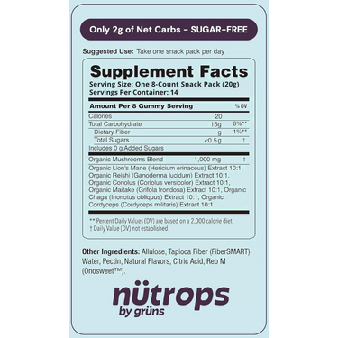 Nütrops Daily Gummies SUGAR FREE